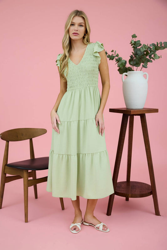 FLUTTER MAXI DRESS