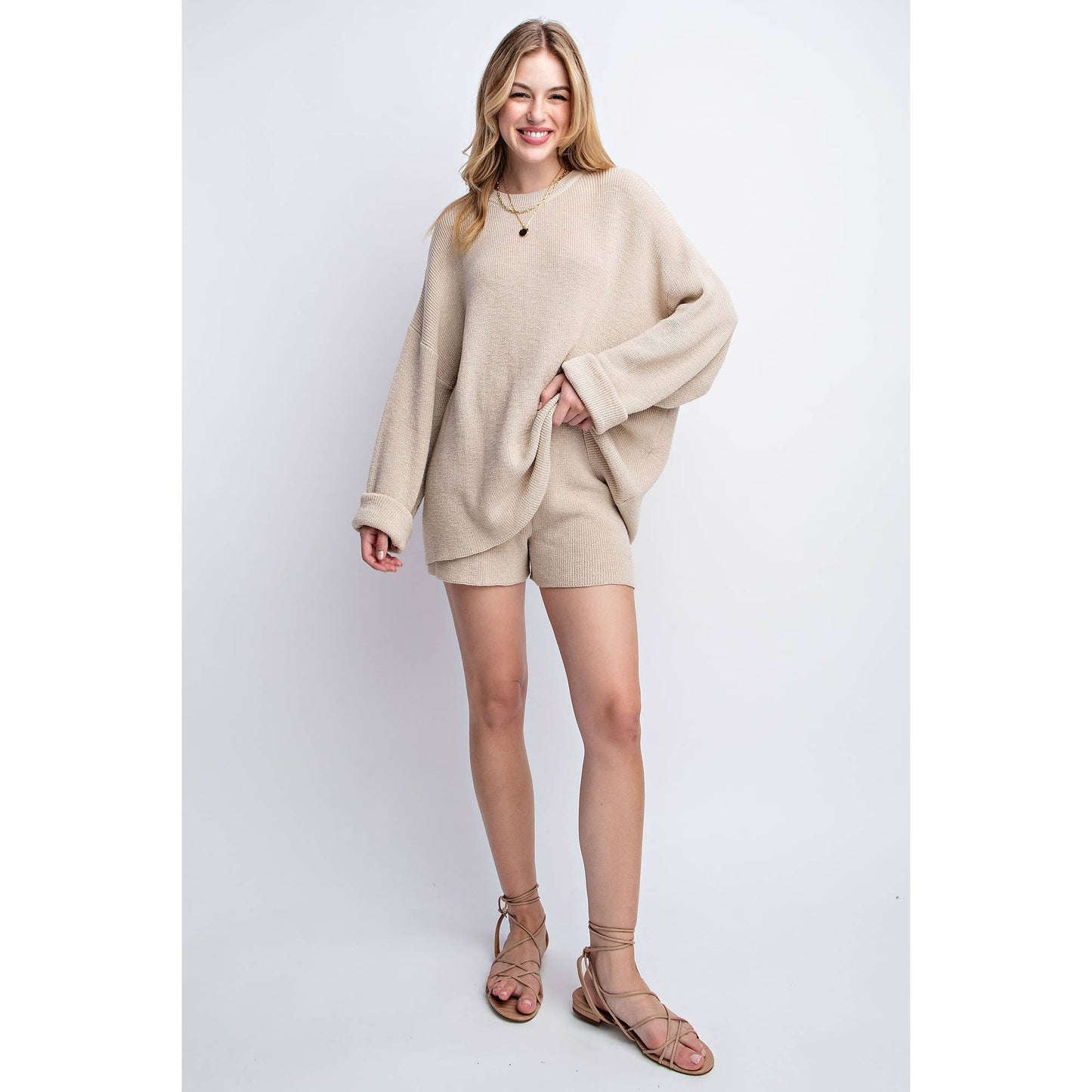 SWEATER SHORT SET