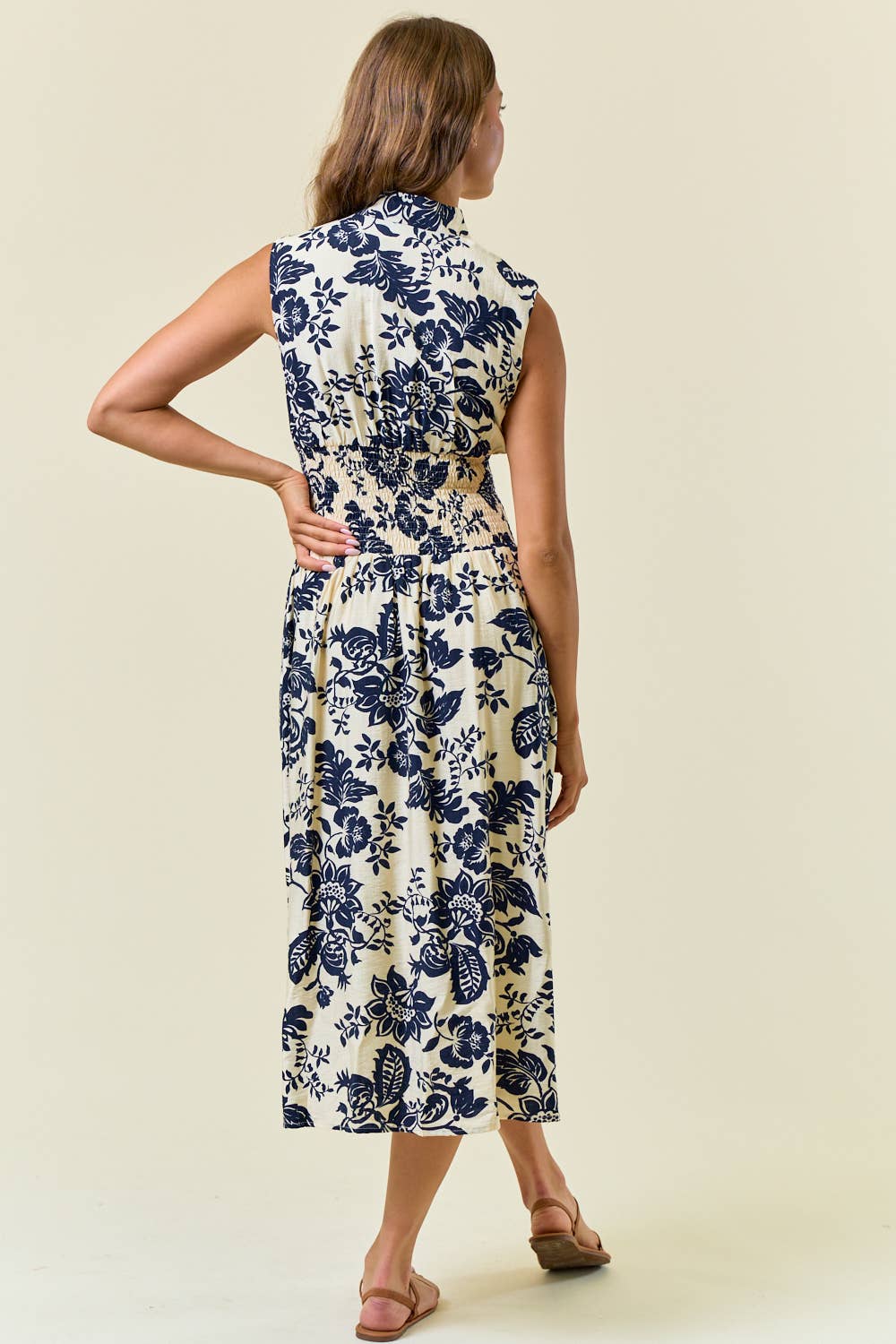 PAISLEY ZIP MIDI DRESS
