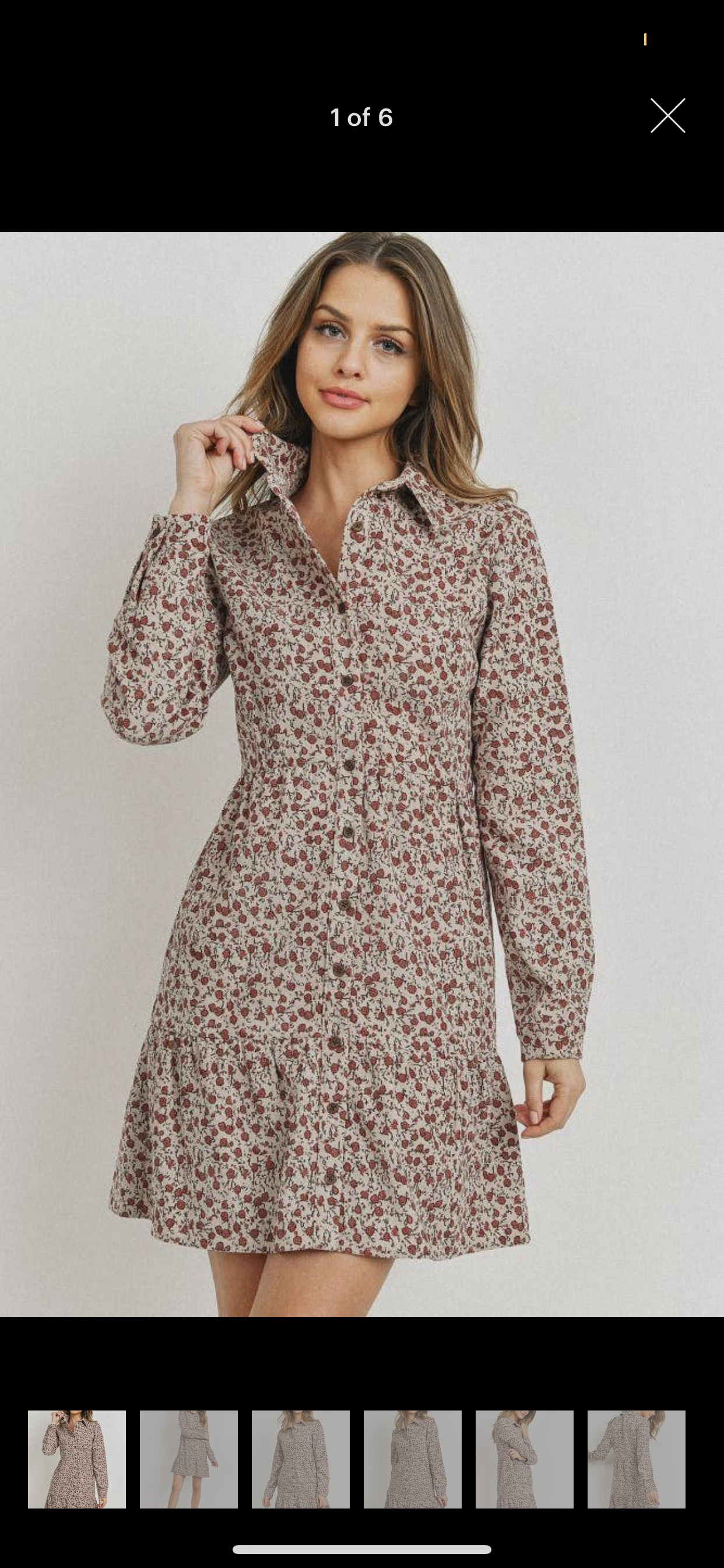 Corduroy flower dress