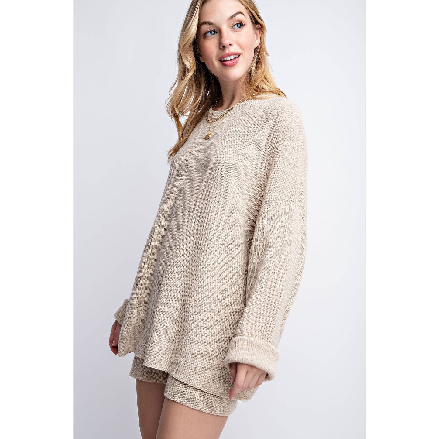 SWEATER SHORT SET