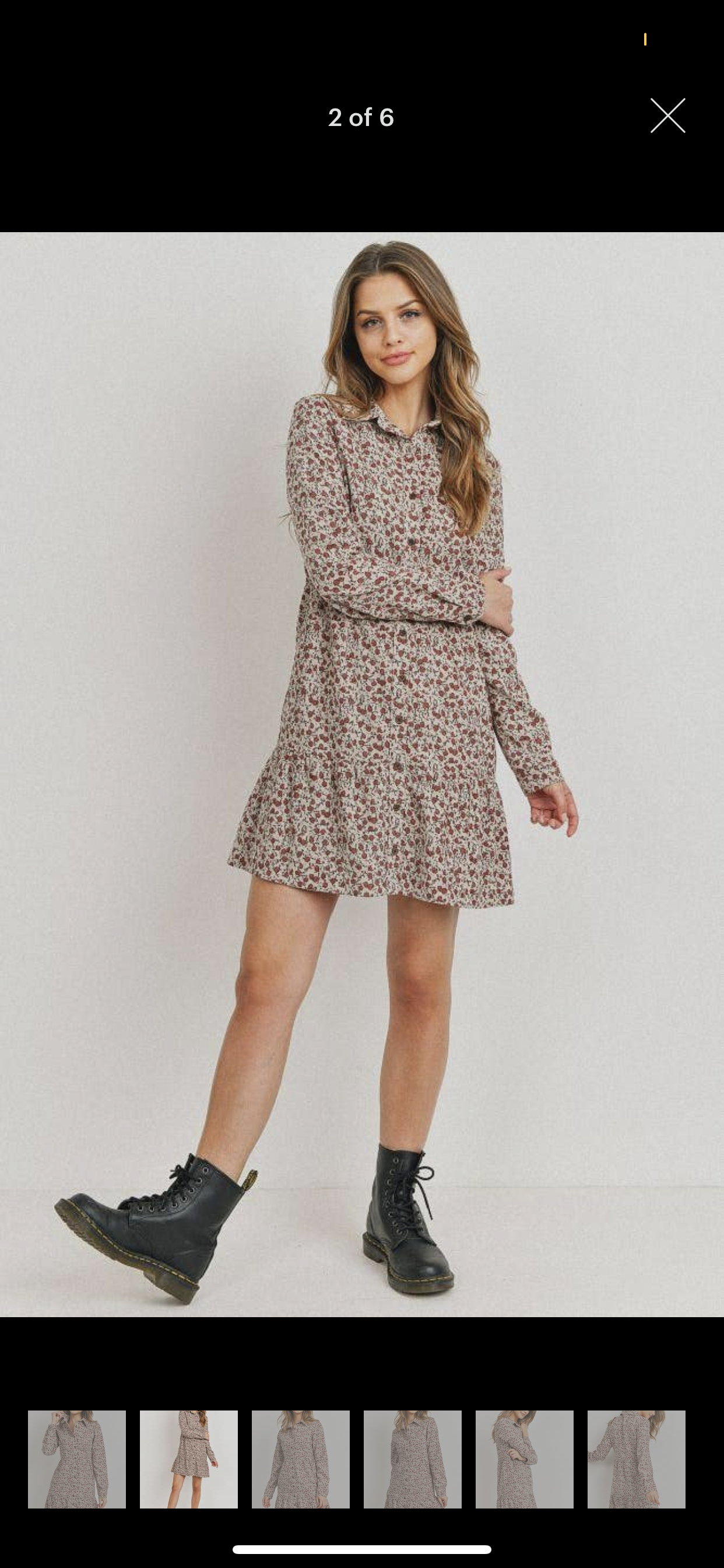 Corduroy flower dress