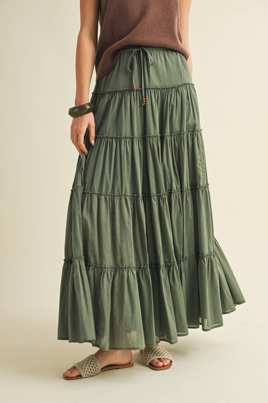 Dill Tier Maxi Skirt