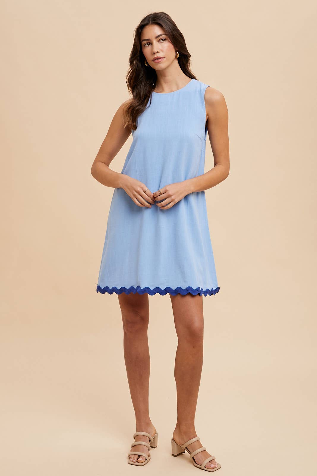 RIC RAC TRIM A LINE MINI DRESS