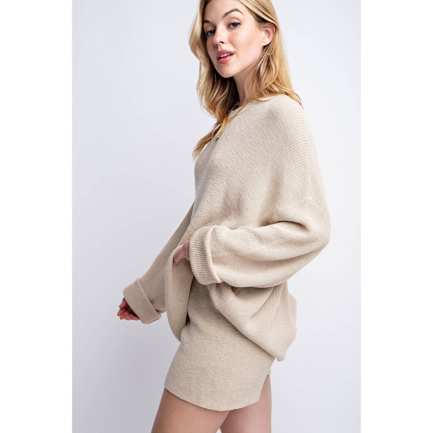 SWEATER SHORT SET