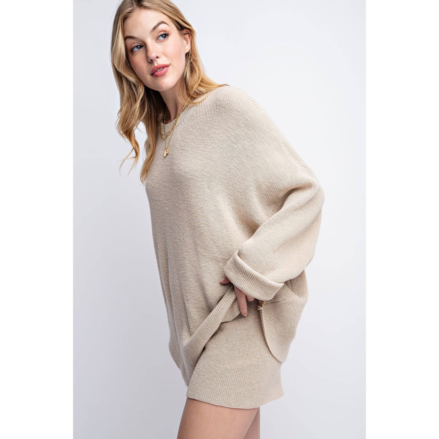 SWEATER SHORT SET