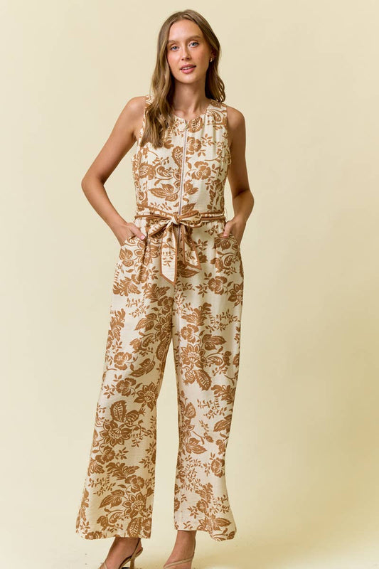 PAISLEY ZIP JUMPSUIT