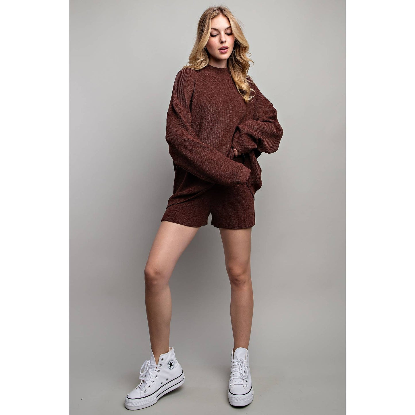 SWEATER SHORT SET