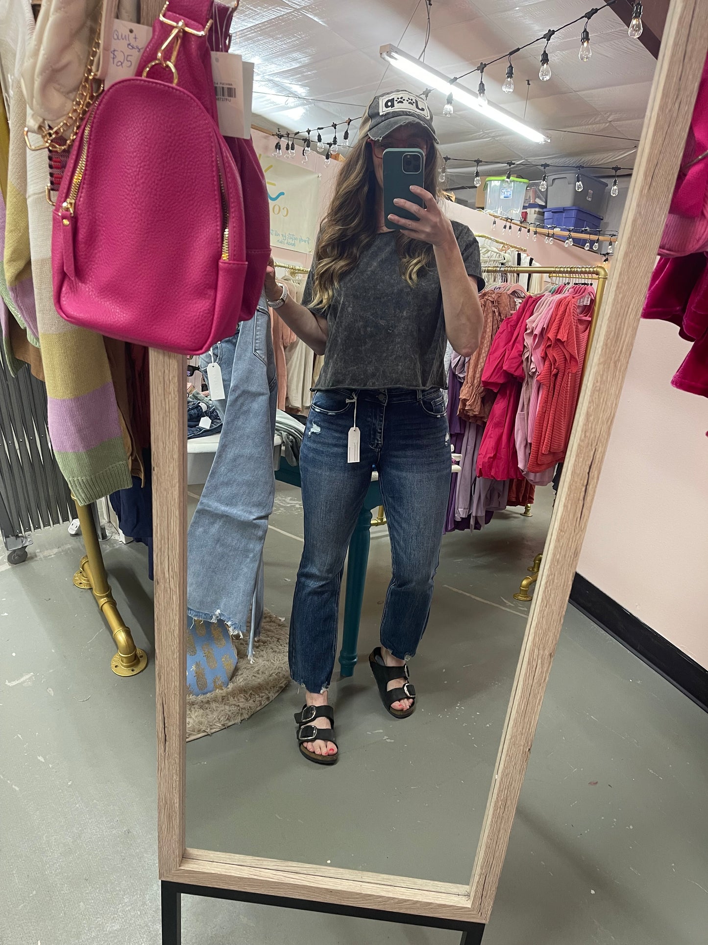 Petra Crop- Dark Denim