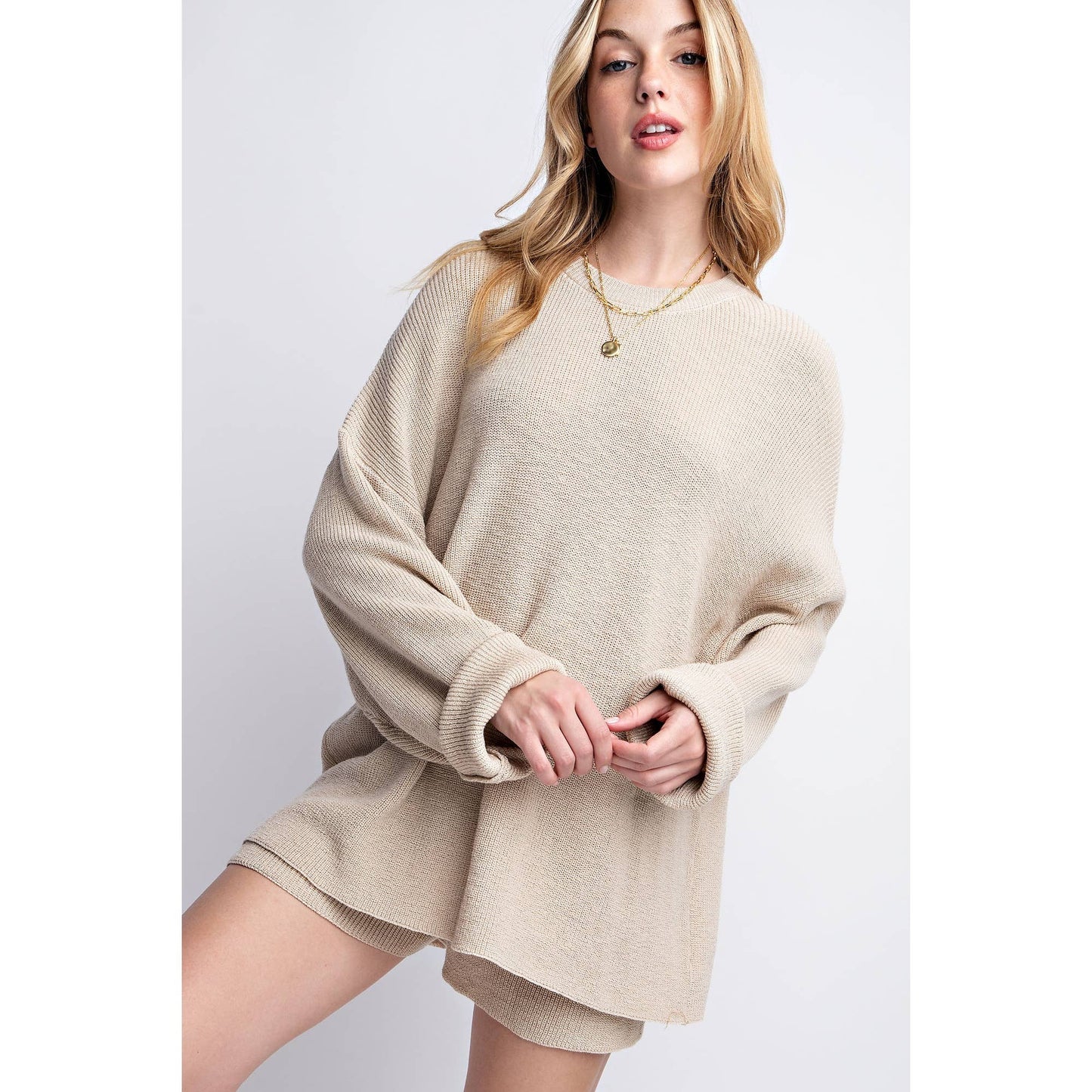 SWEATER SHORT SET
