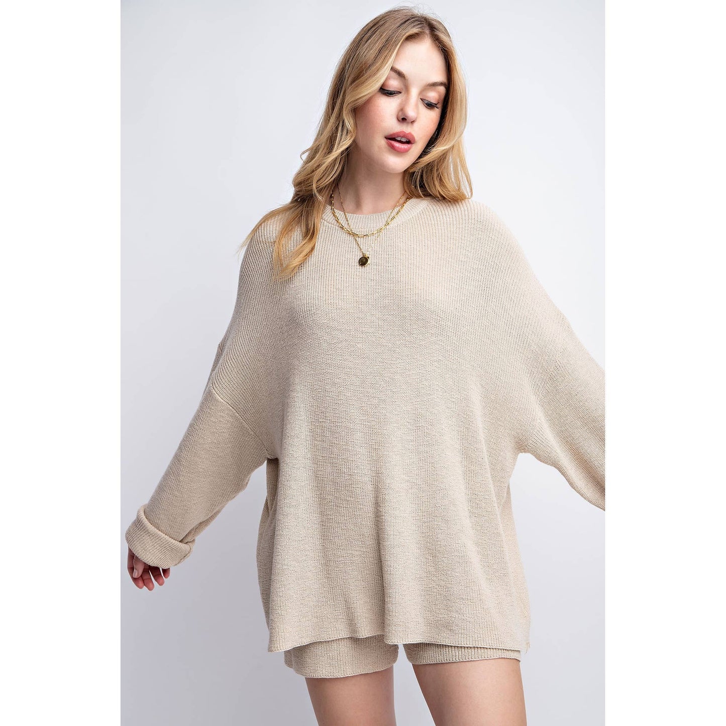 SWEATER SHORT SET