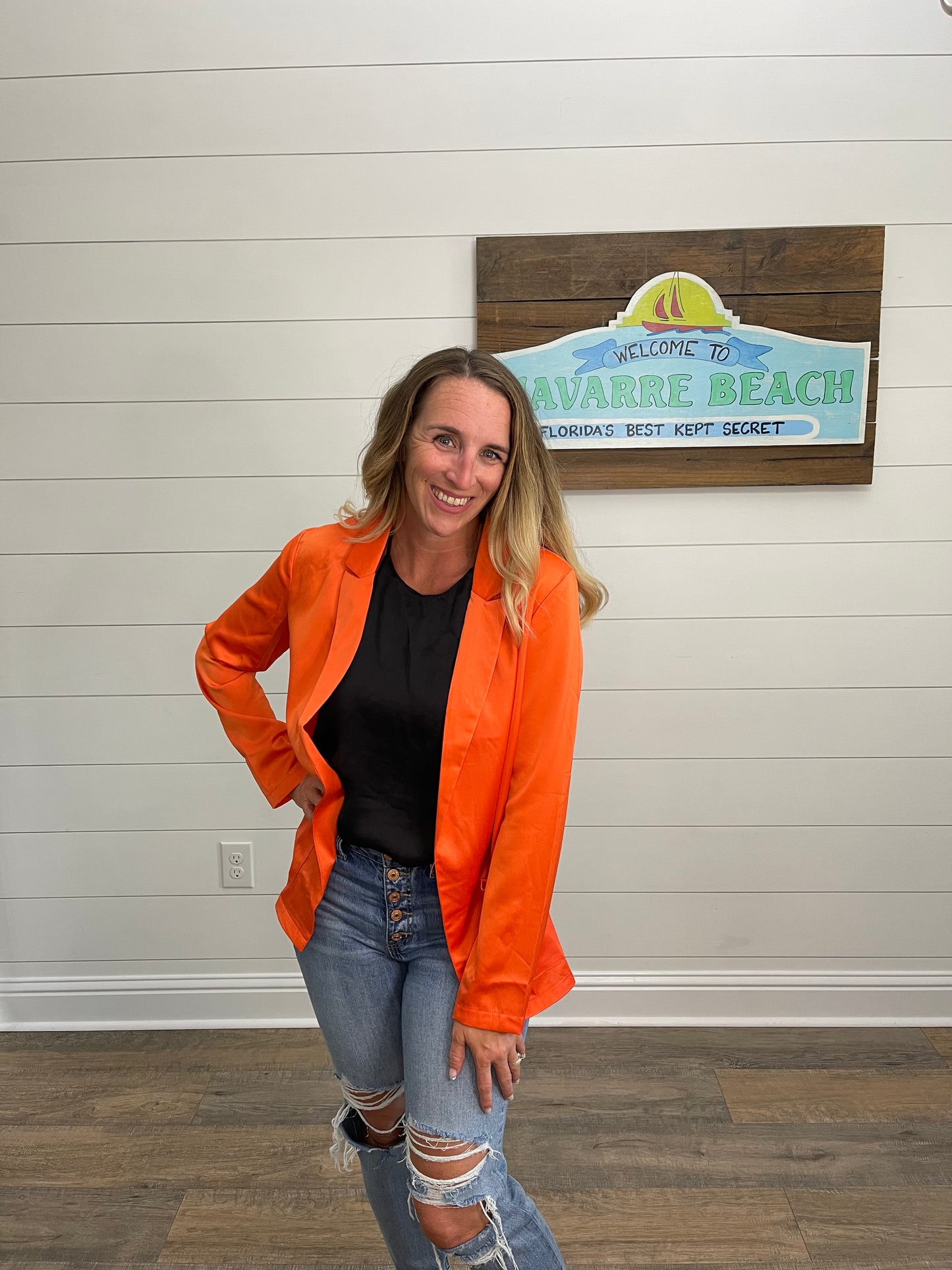 Boyfriend Satin Blazer