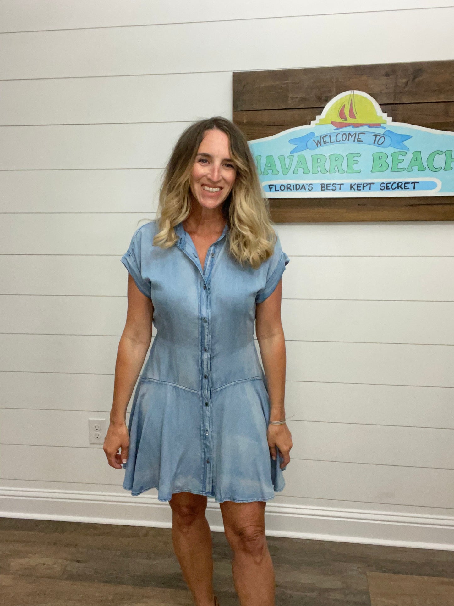 Looks like denim dress