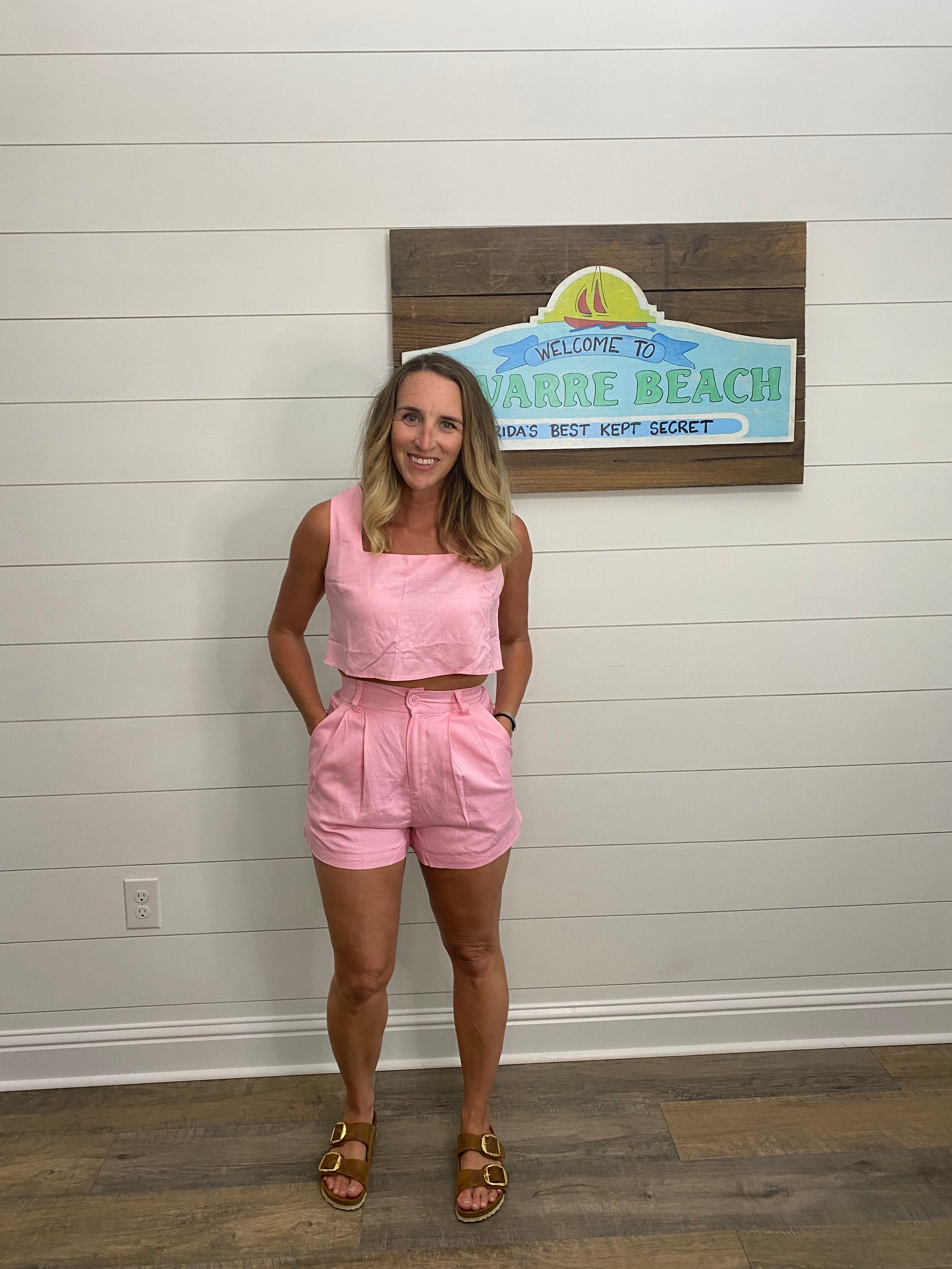 Candy Pink Linen Set