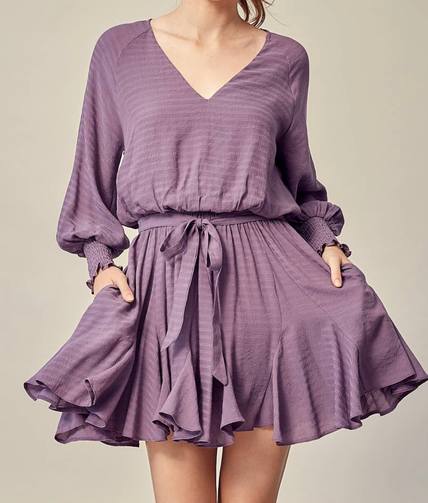 Sea Breeze Romper Dress - Misty Plum