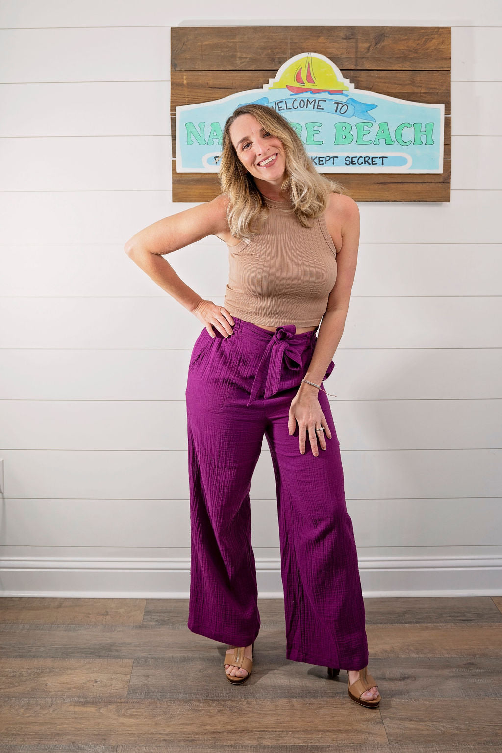 Seaside Pants - plum