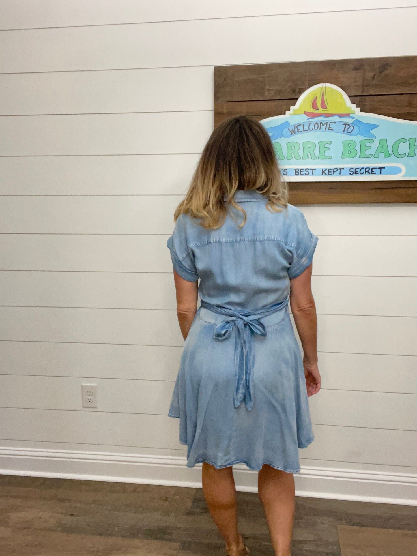 Looks like denim dress