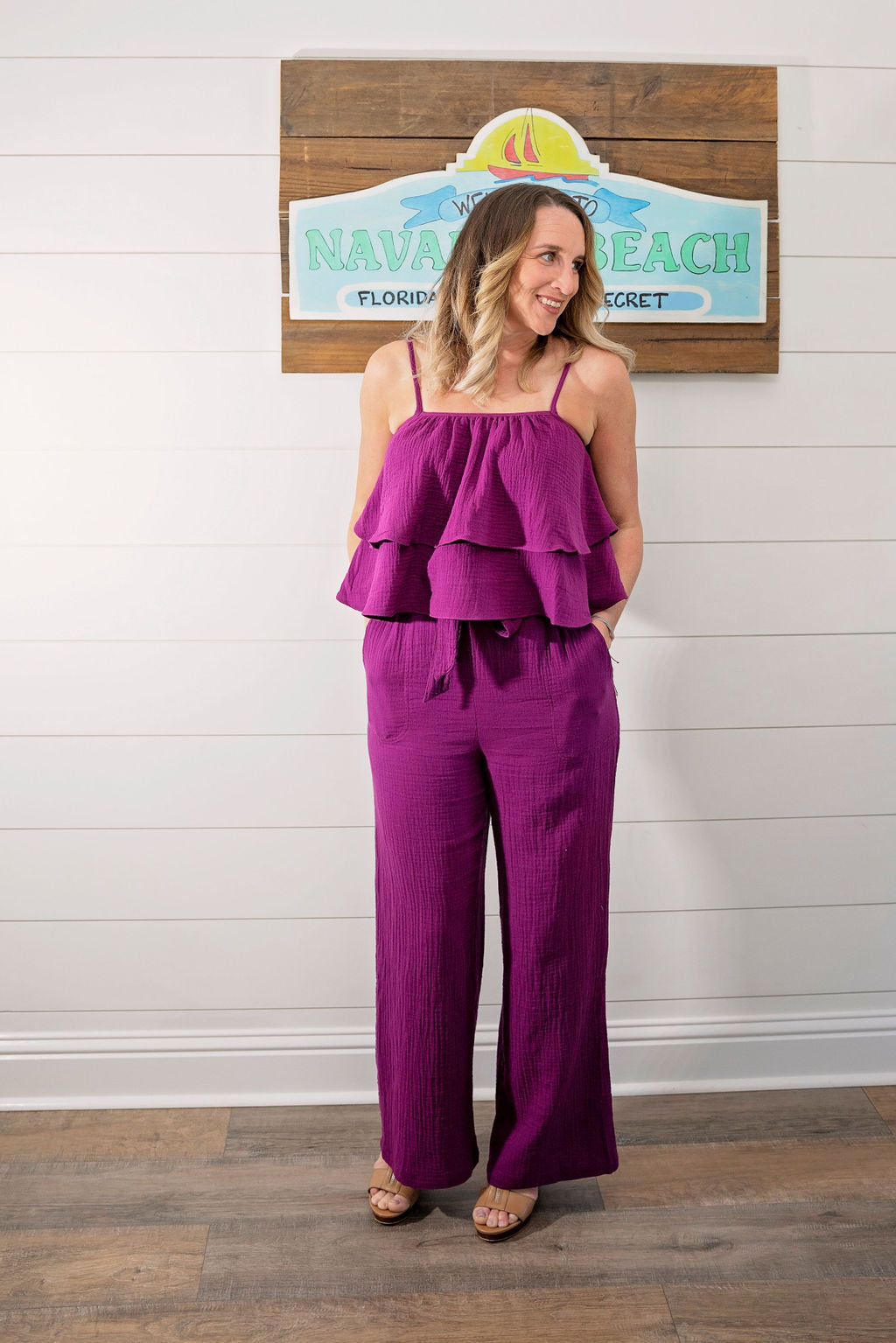 Seaside Pants - plum