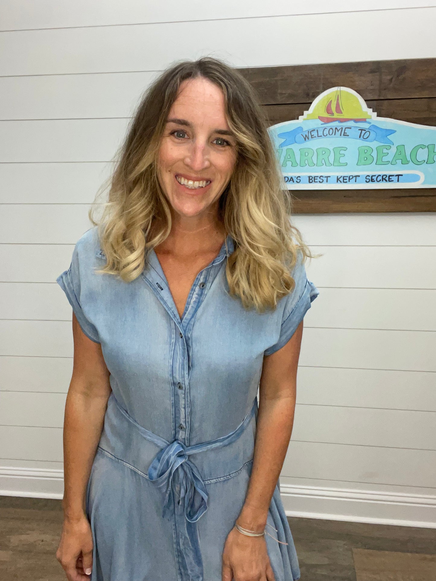 Looks like denim dress