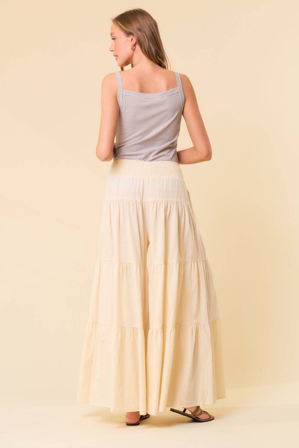 Khaki Tier Bell Pants