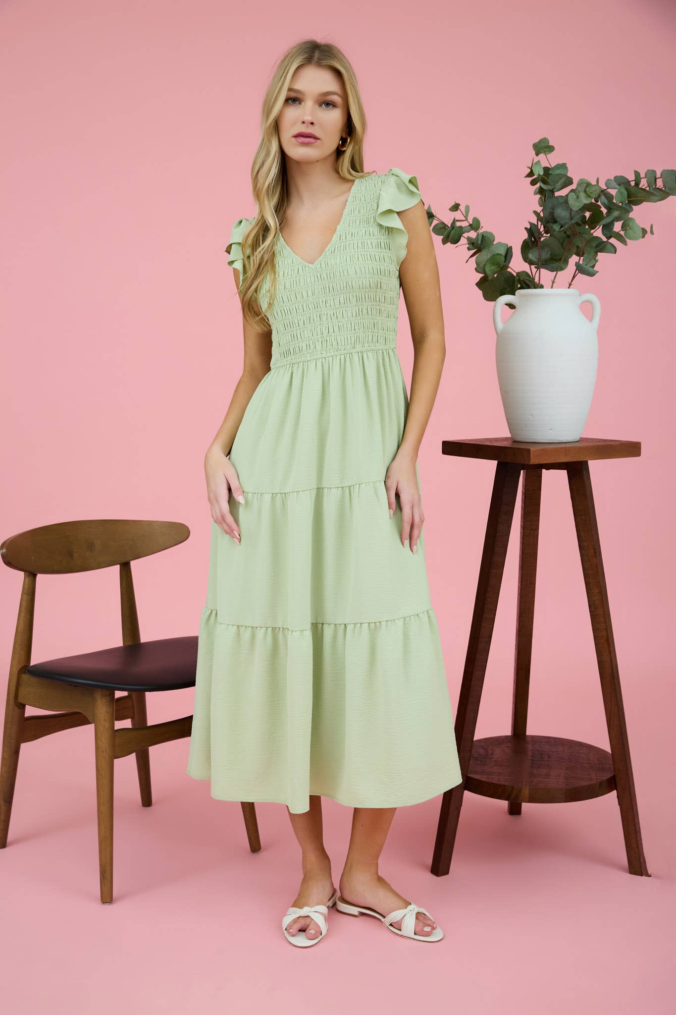 FLUTTER MAXI DRESS
