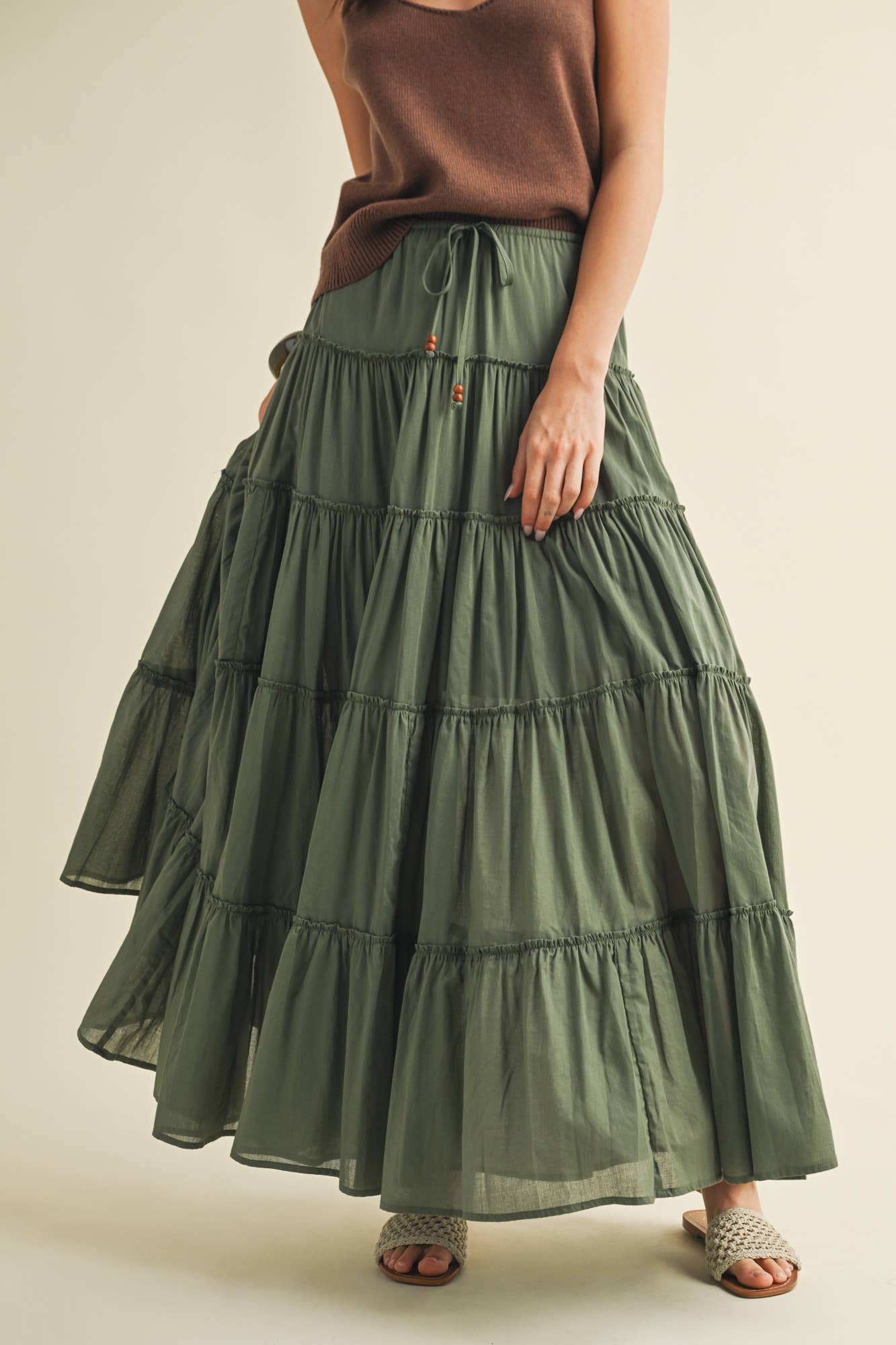 Dill Tier Maxi Skirt