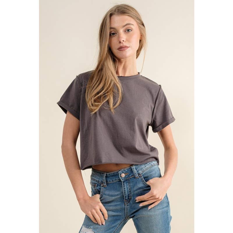 BOXY CROP TOP TEE