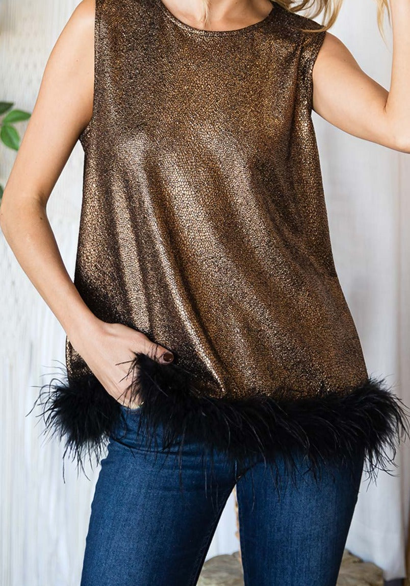Gold Feather top