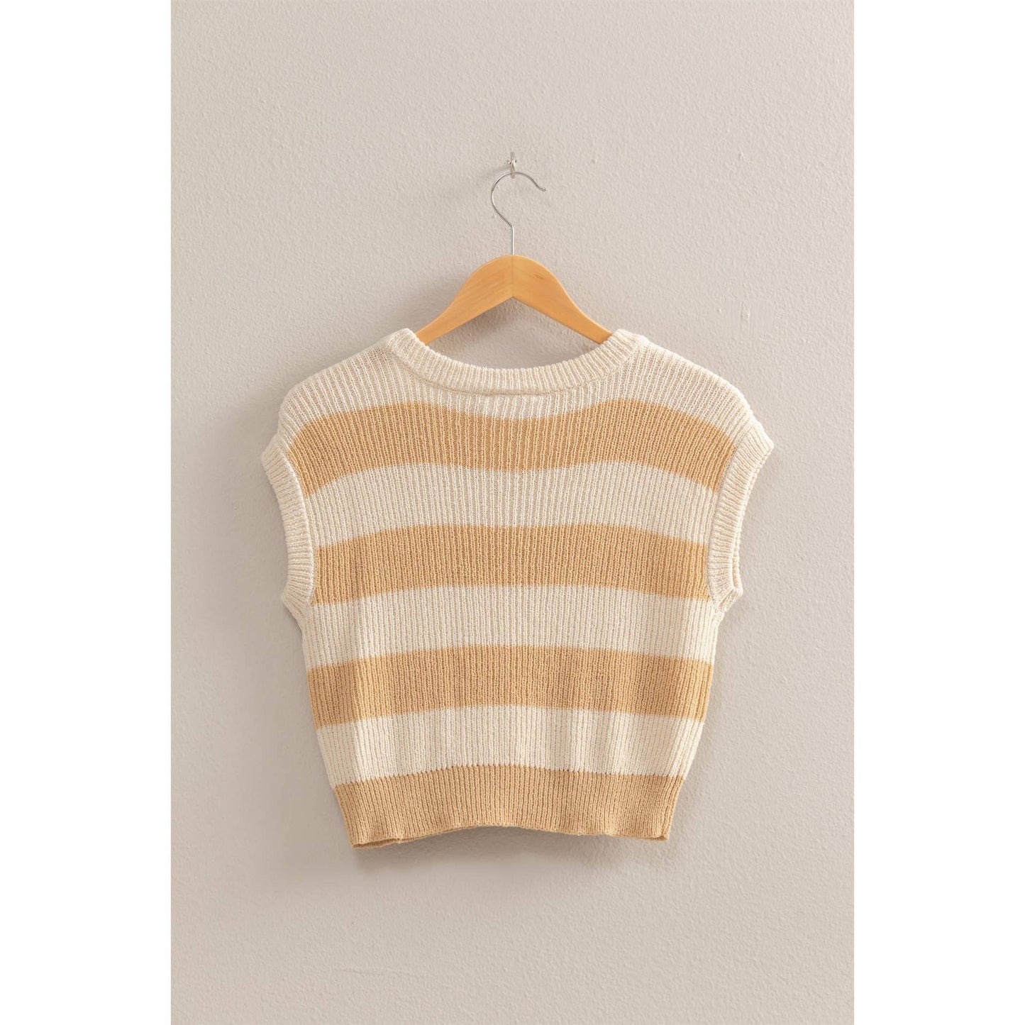 Ribbed Striped Knit Top