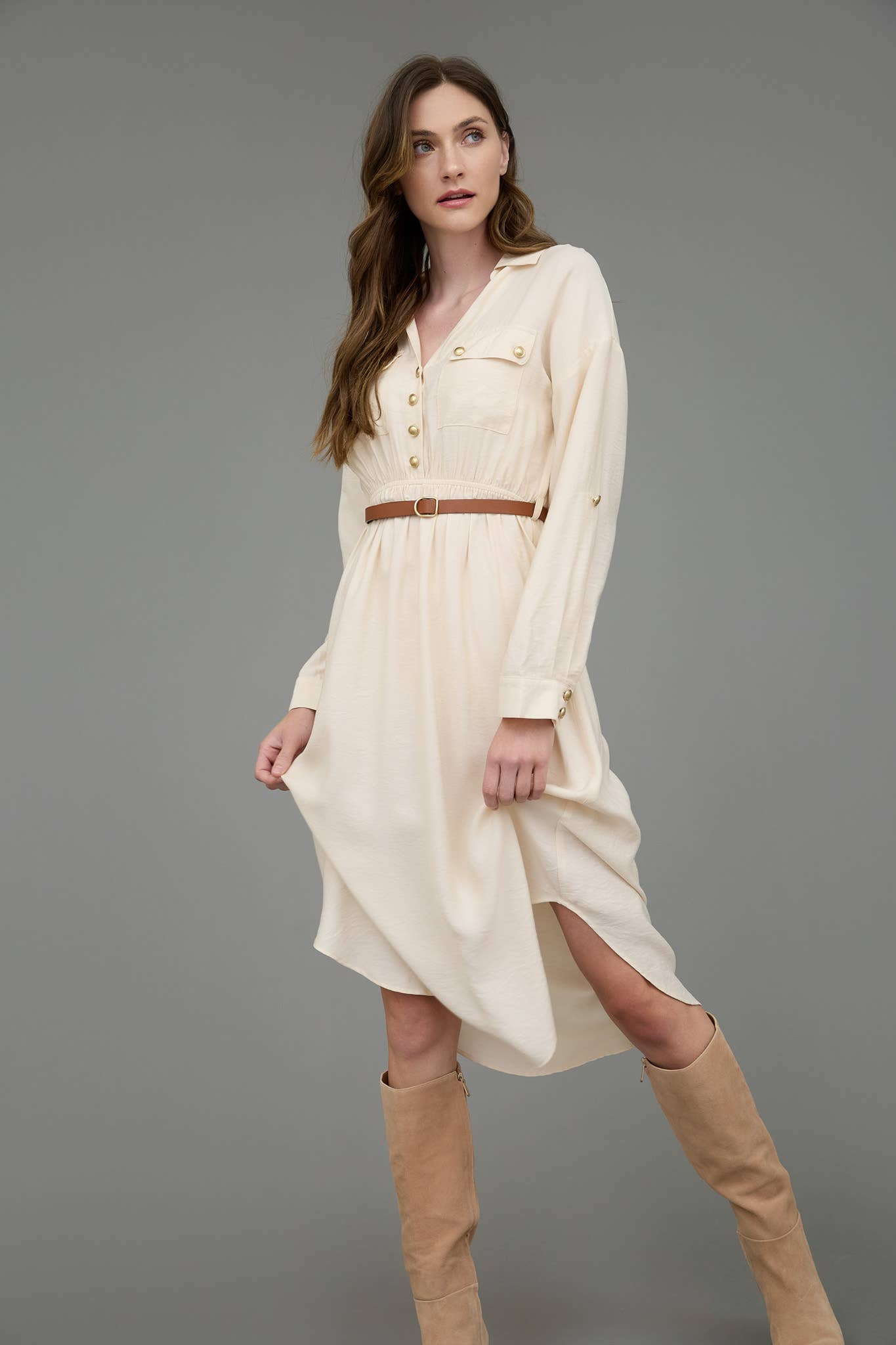 cream midi