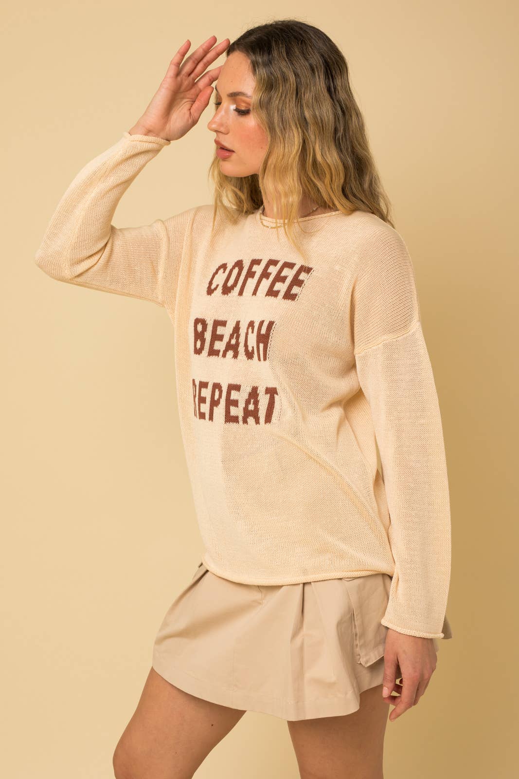 COFFEE BEACH REPEAT SWEATER