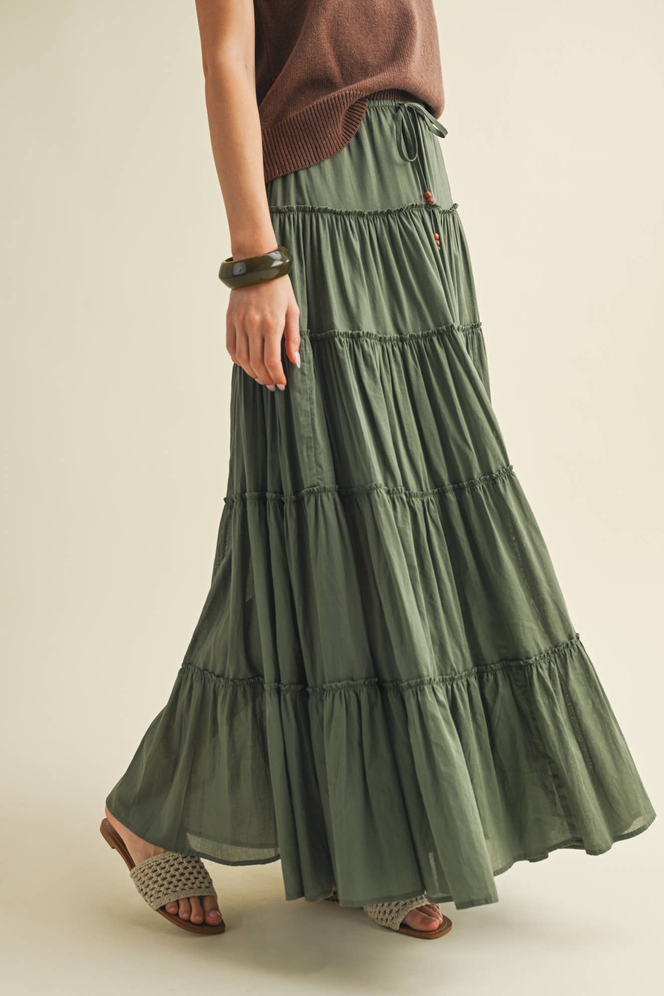 Dill Tier Maxi Skirt