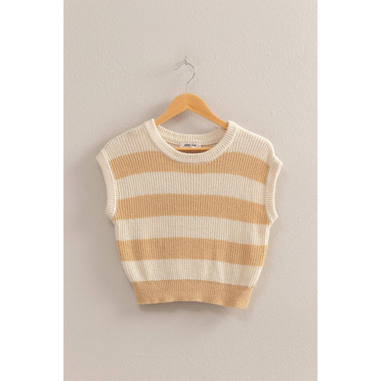 Ribbed Striped Knit Top