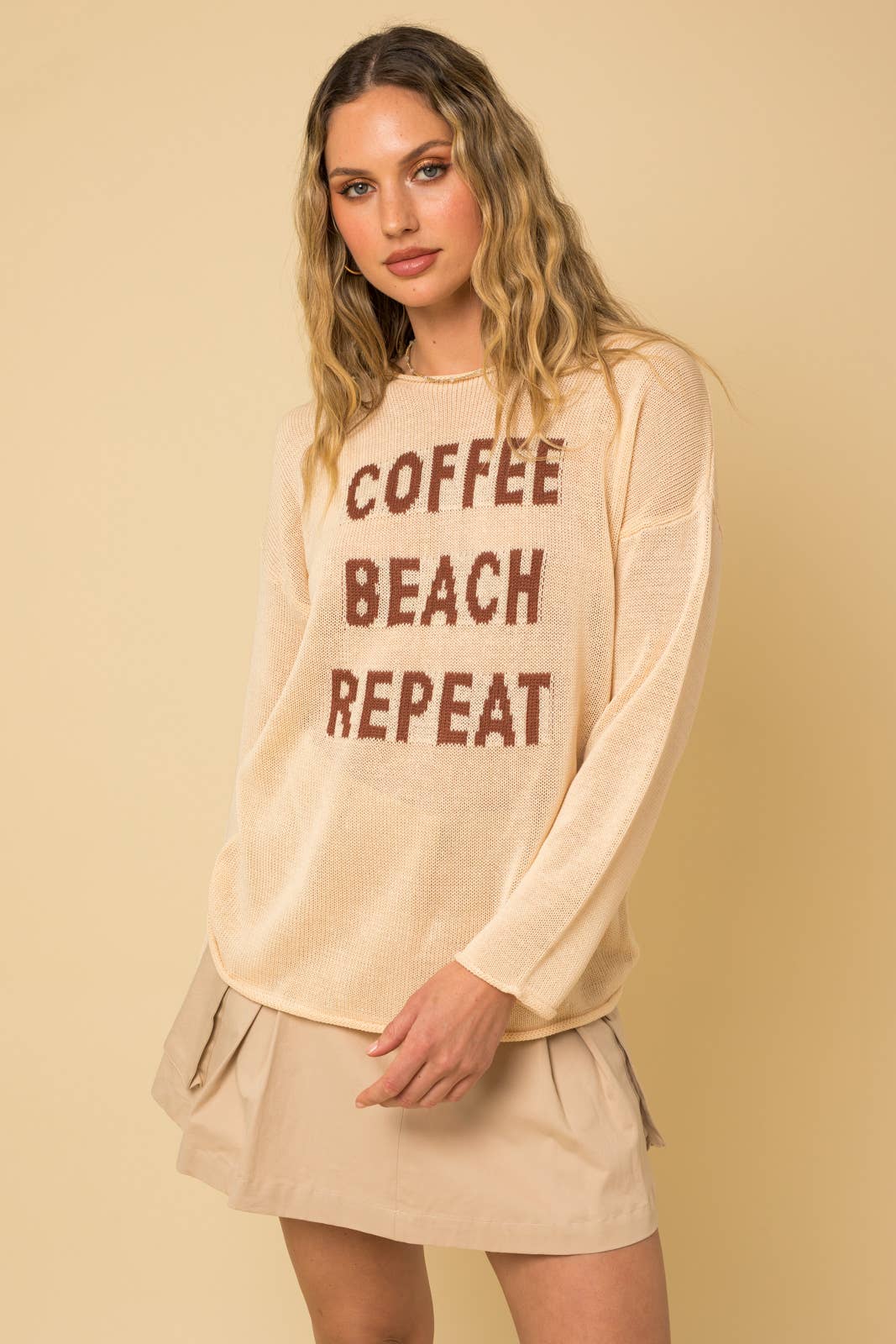 COFFEE BEACH REPEAT SWEATER