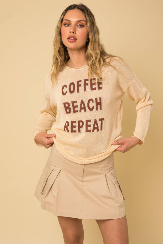 COFFEE BEACH REPEAT SWEATER