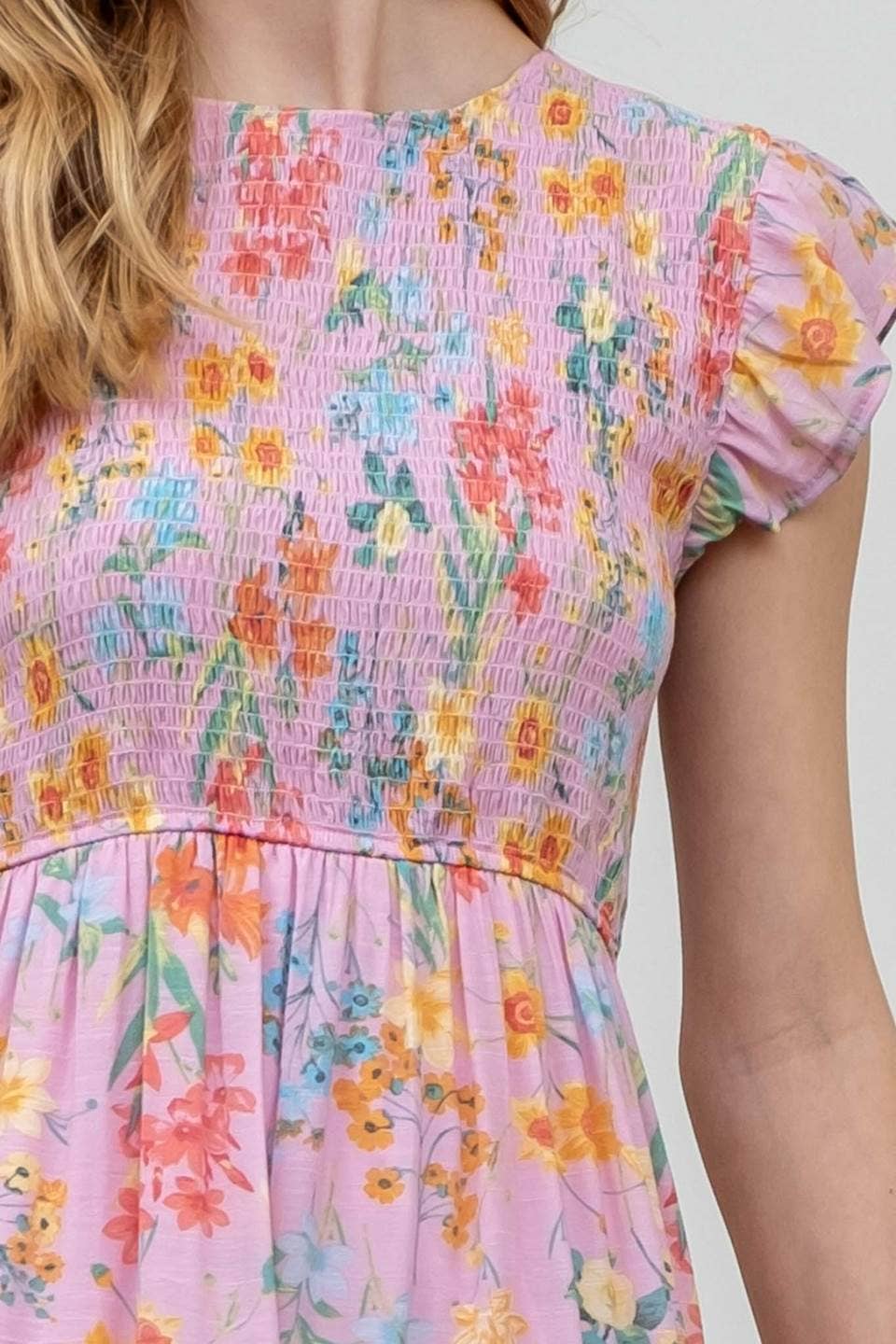 FLORAL SMOCKED