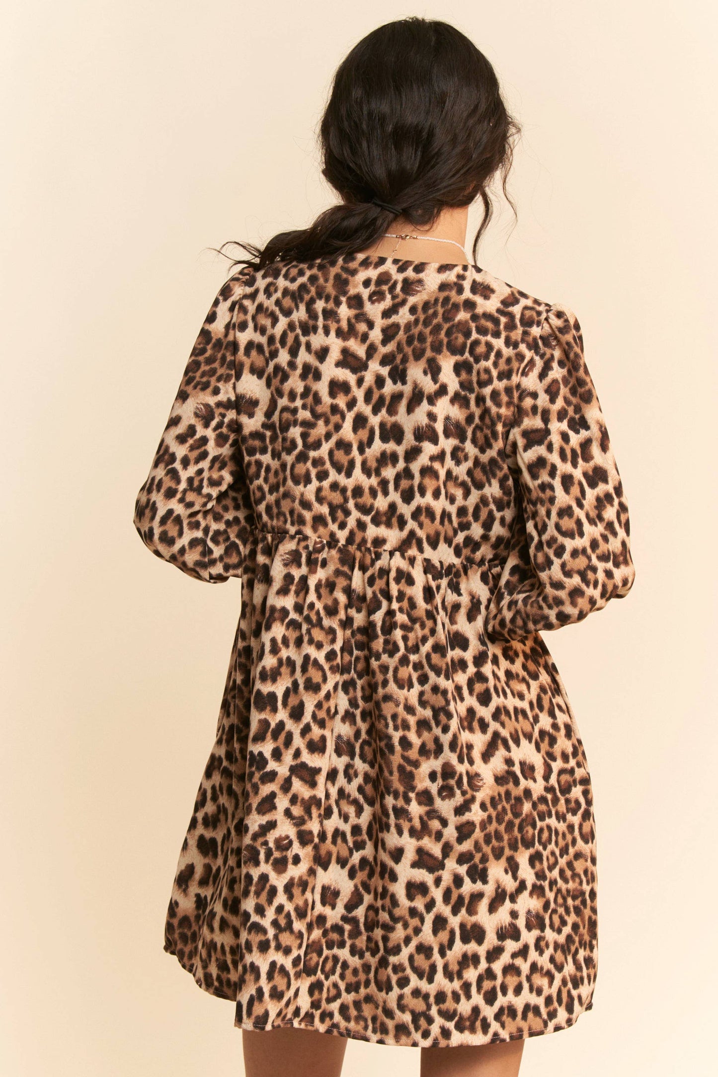 LEOPARD PRINT MINI DRESS