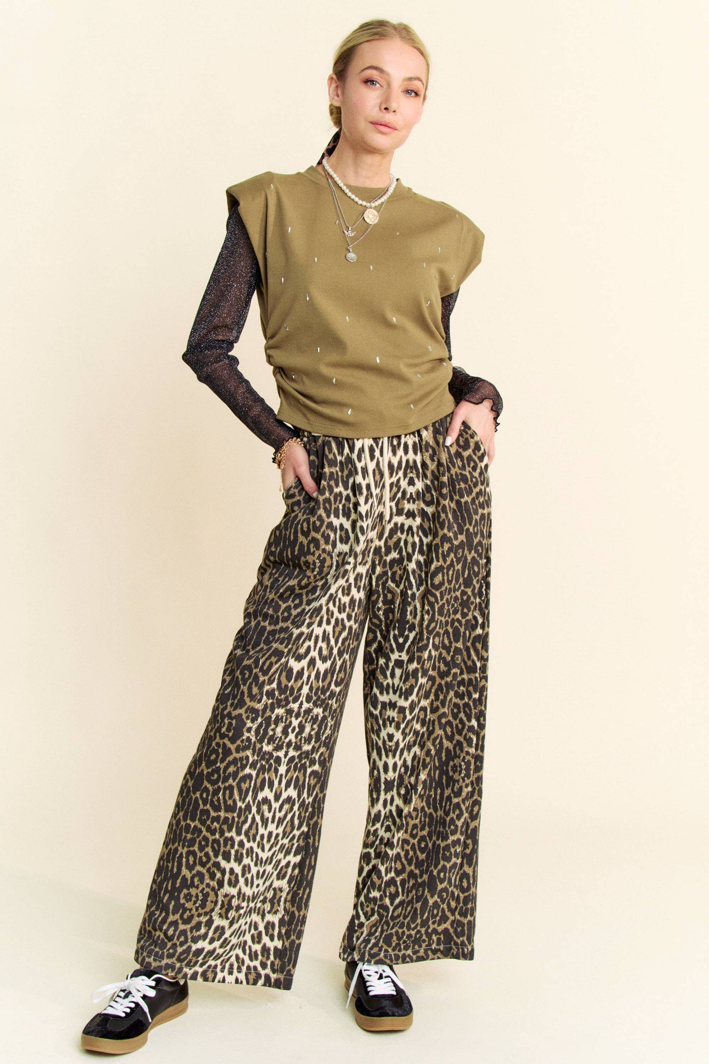 LEOPARD PRINT PANTS