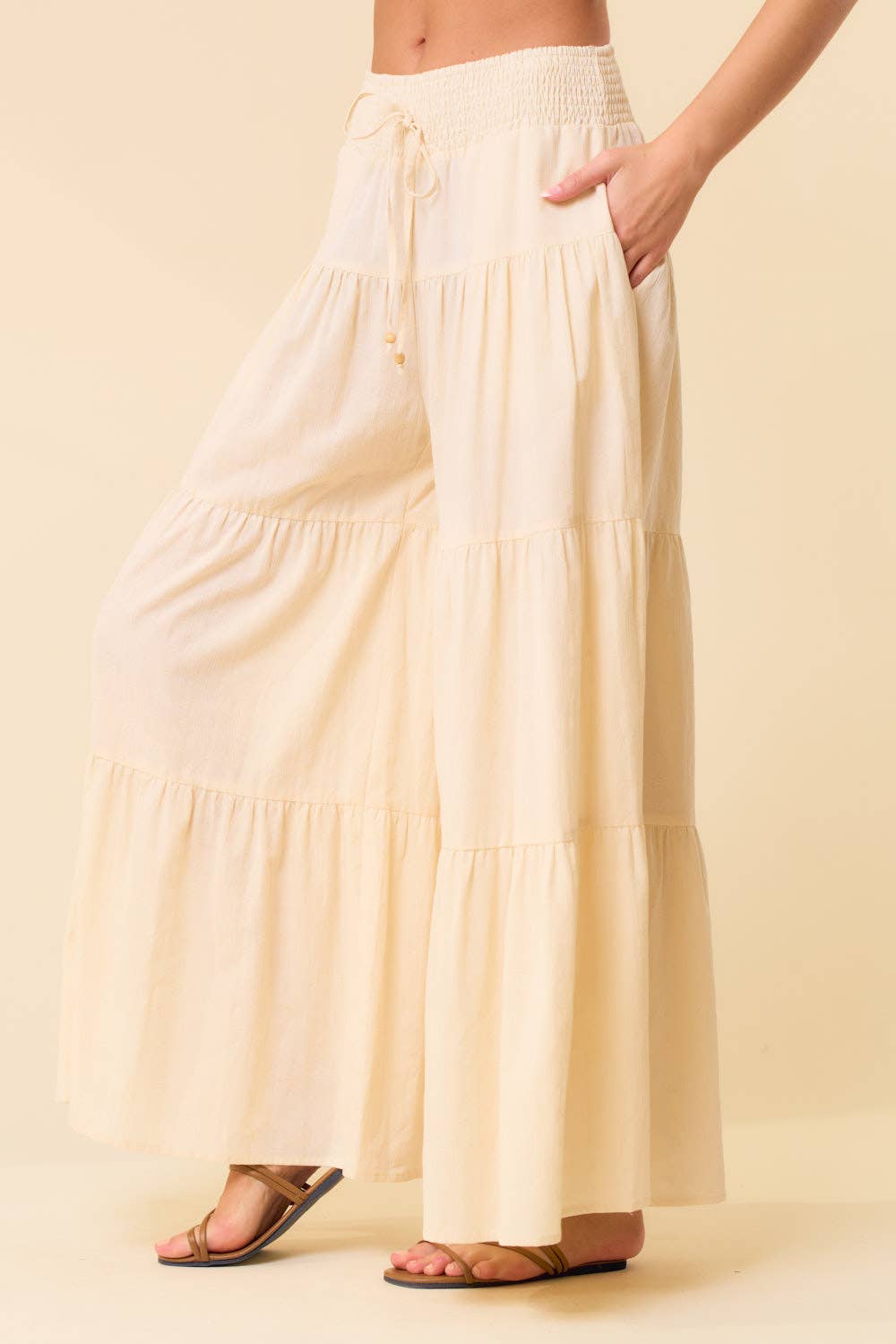 Khaki Tier Bell Pants