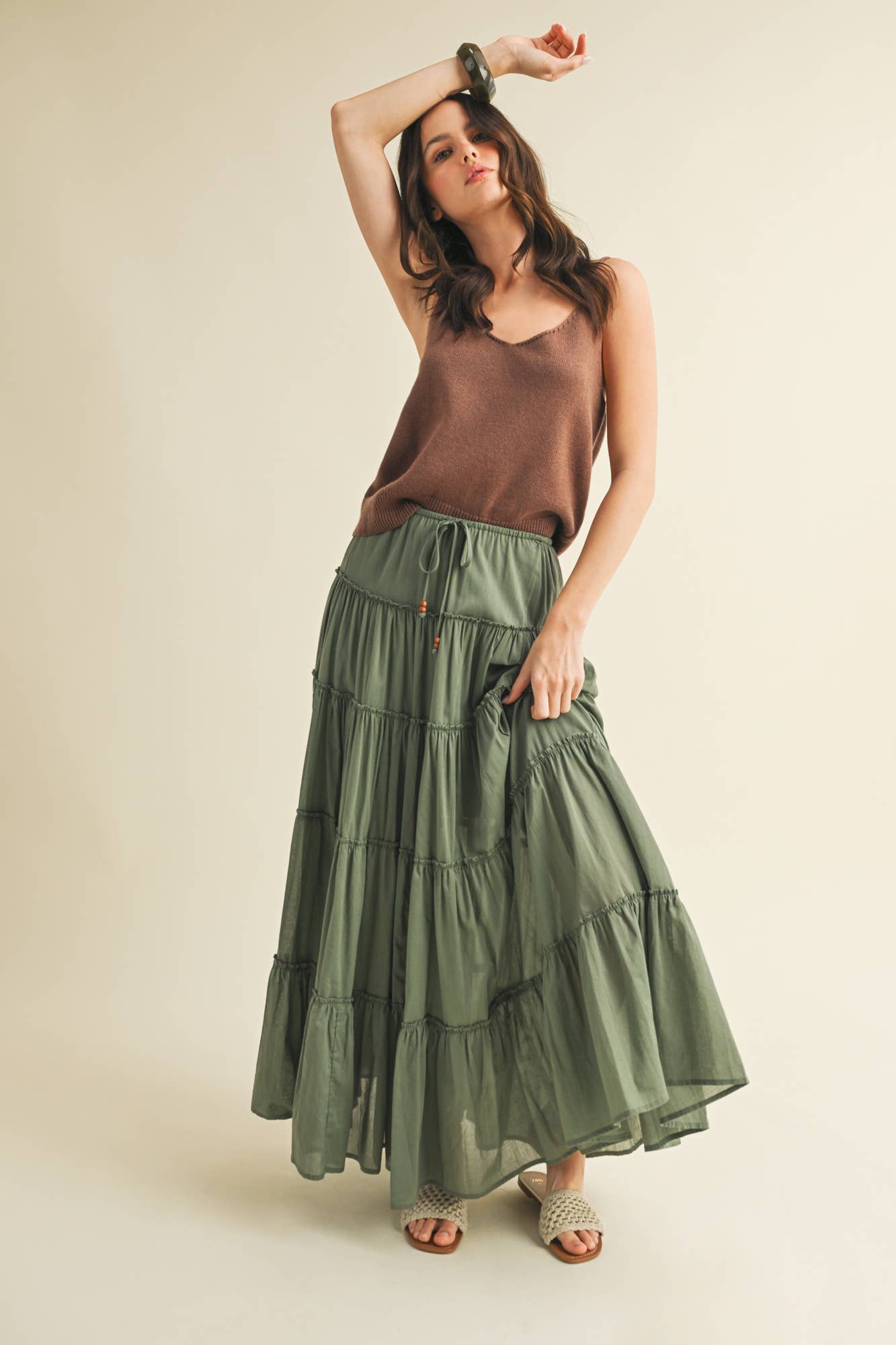 Dill Tier Maxi Skirt