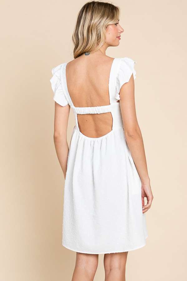 White Ruffle Dress