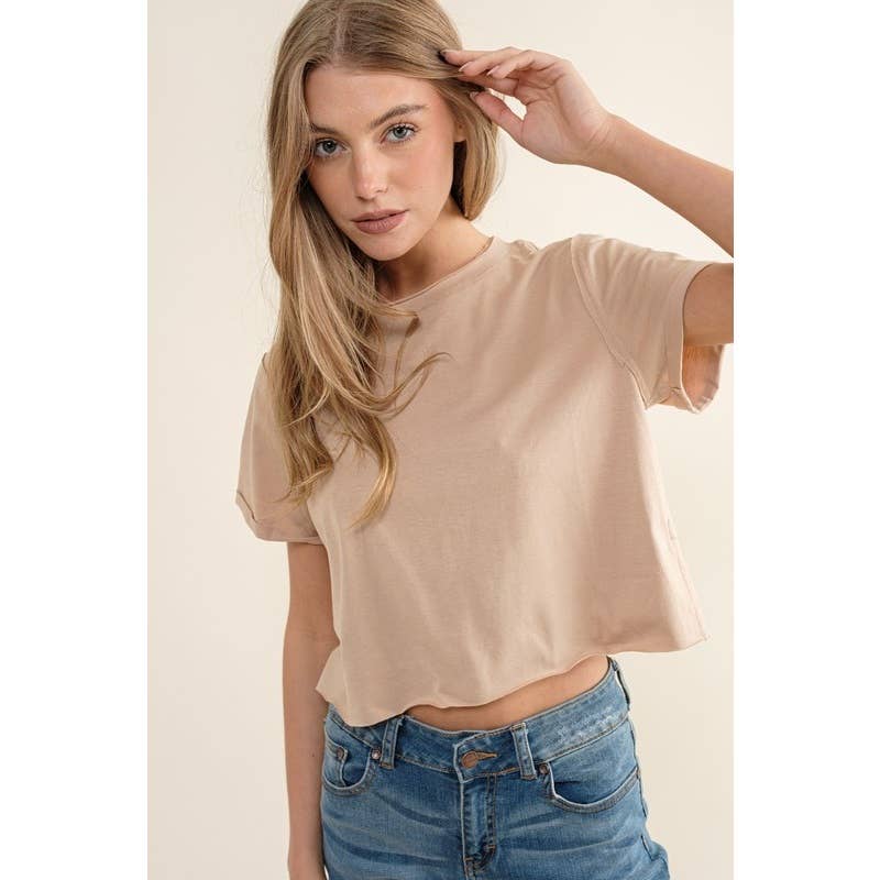 BOXY CROP TOP TEE