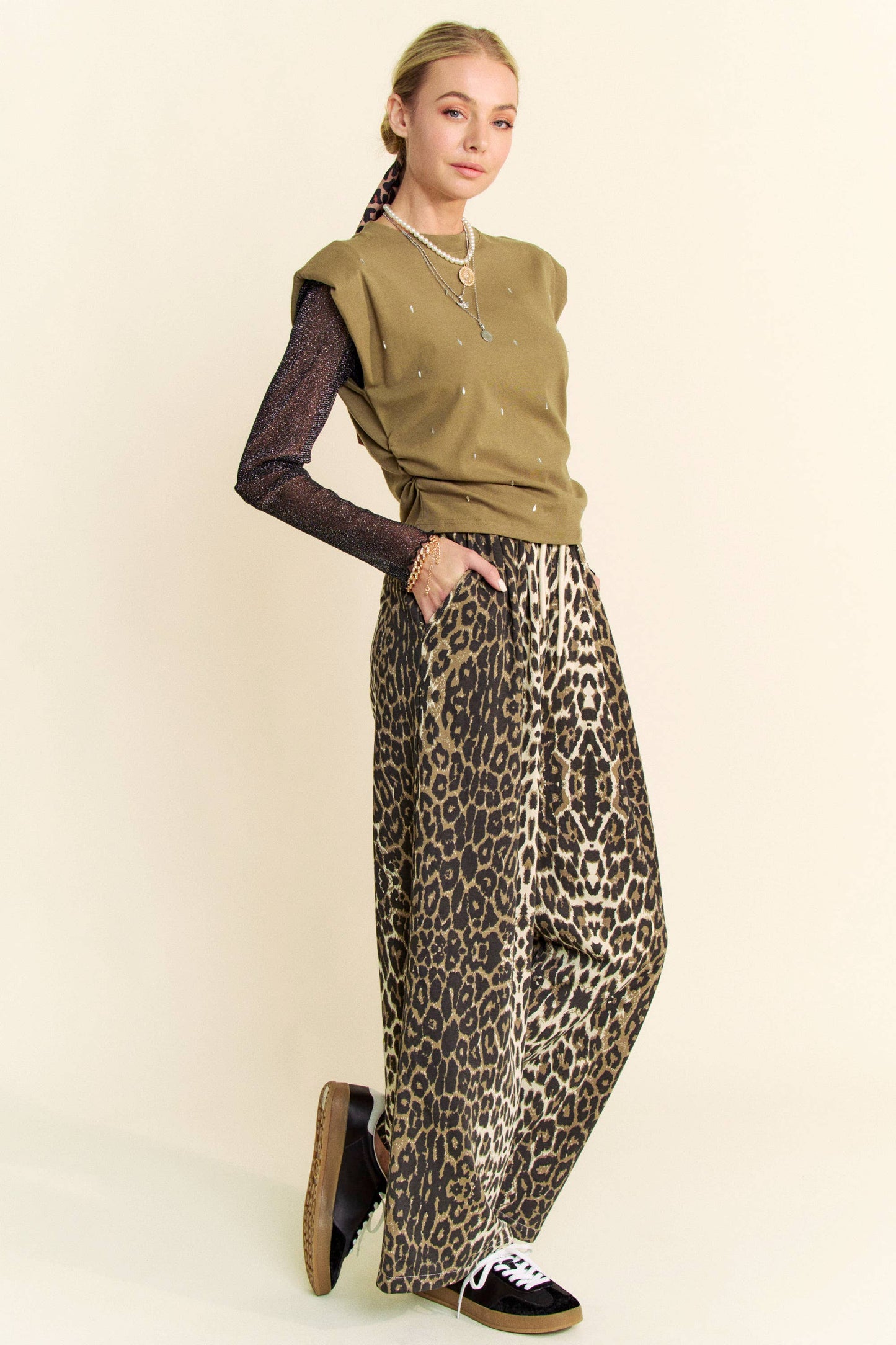 LEOPARD PRINT PANTS