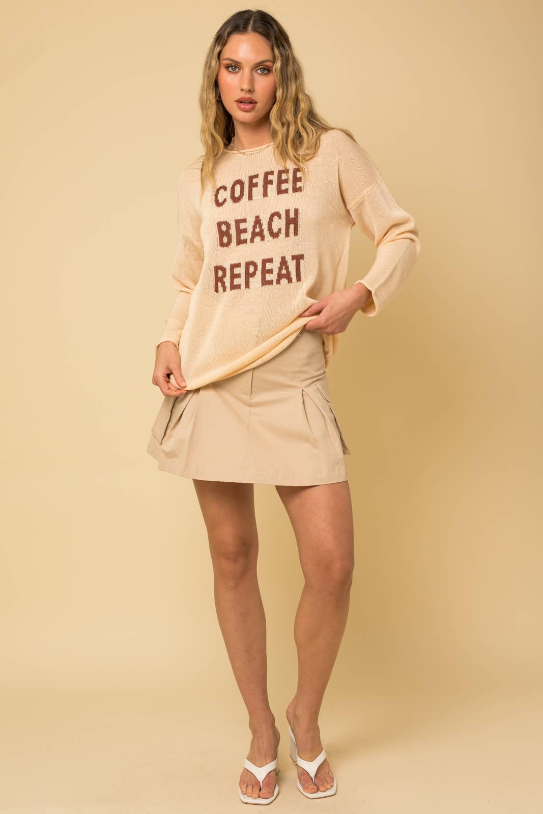 COFFEE BEACH REPEAT SWEATER