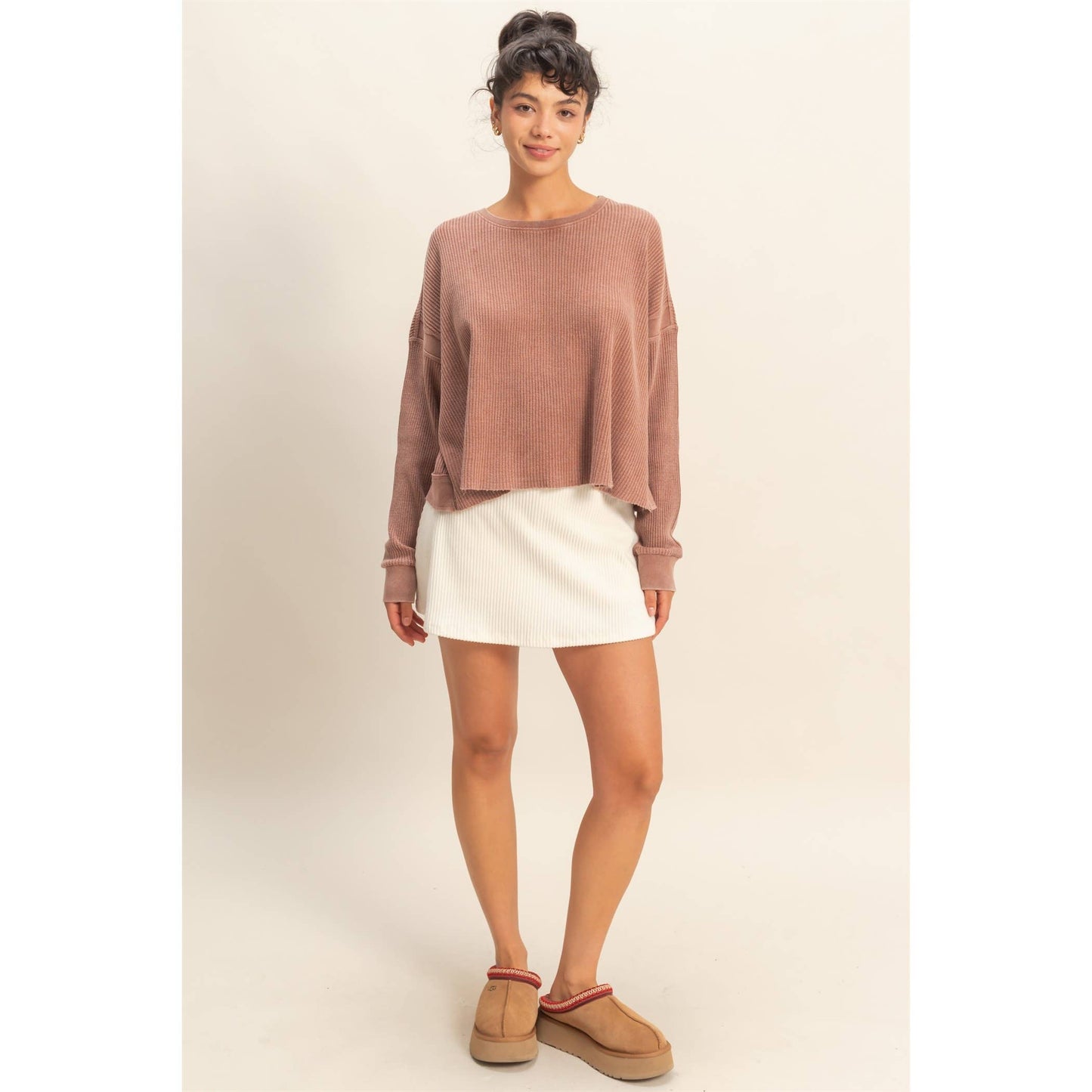 Chic Open Back  Long Sleeve Top