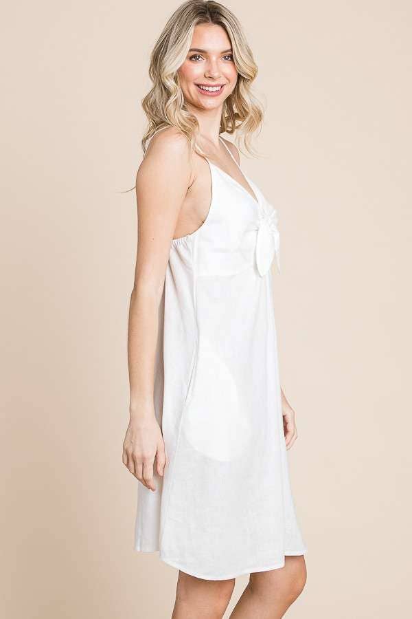 Tie Knot Linen Dress