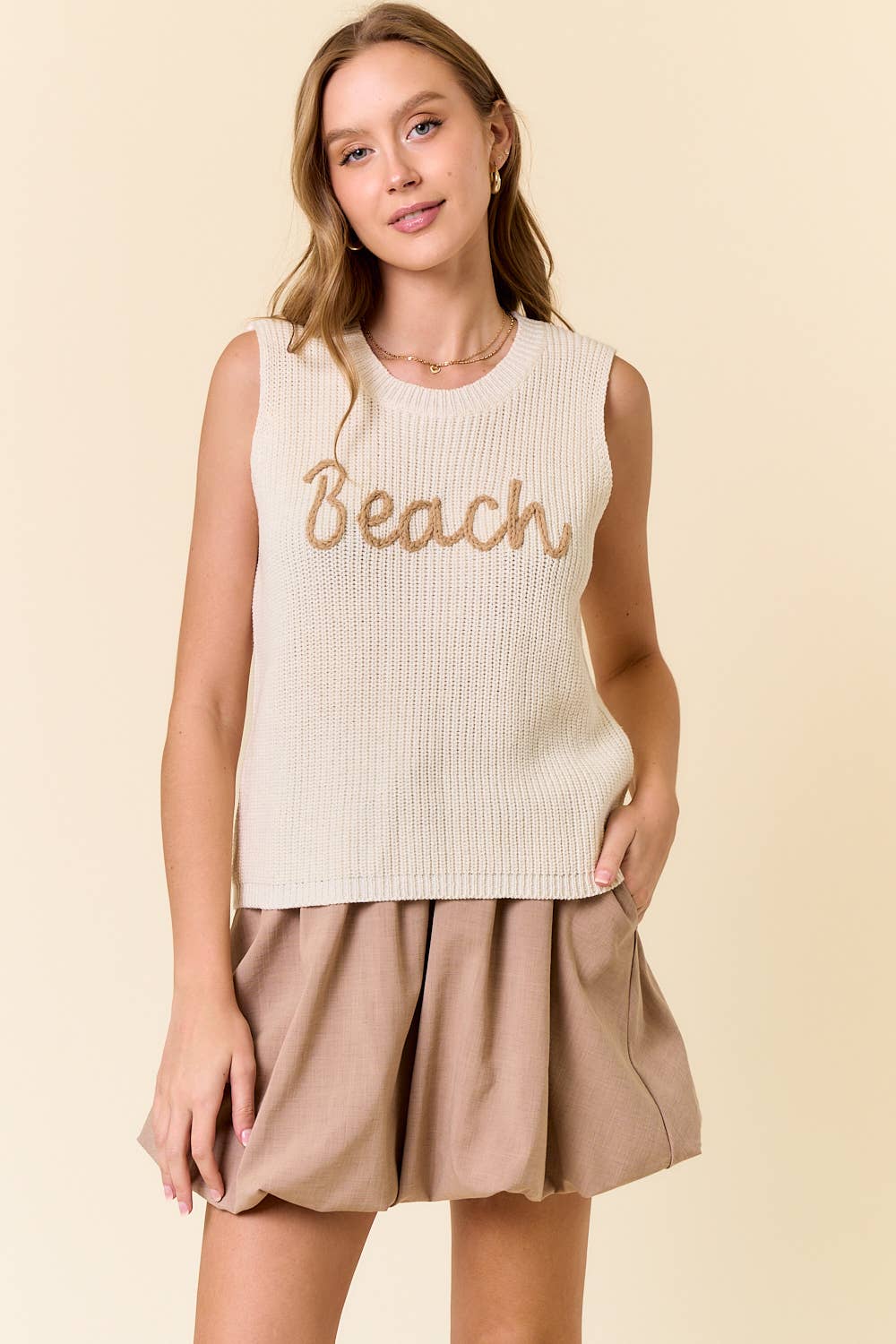 BEACH SWEATER TANK TOP