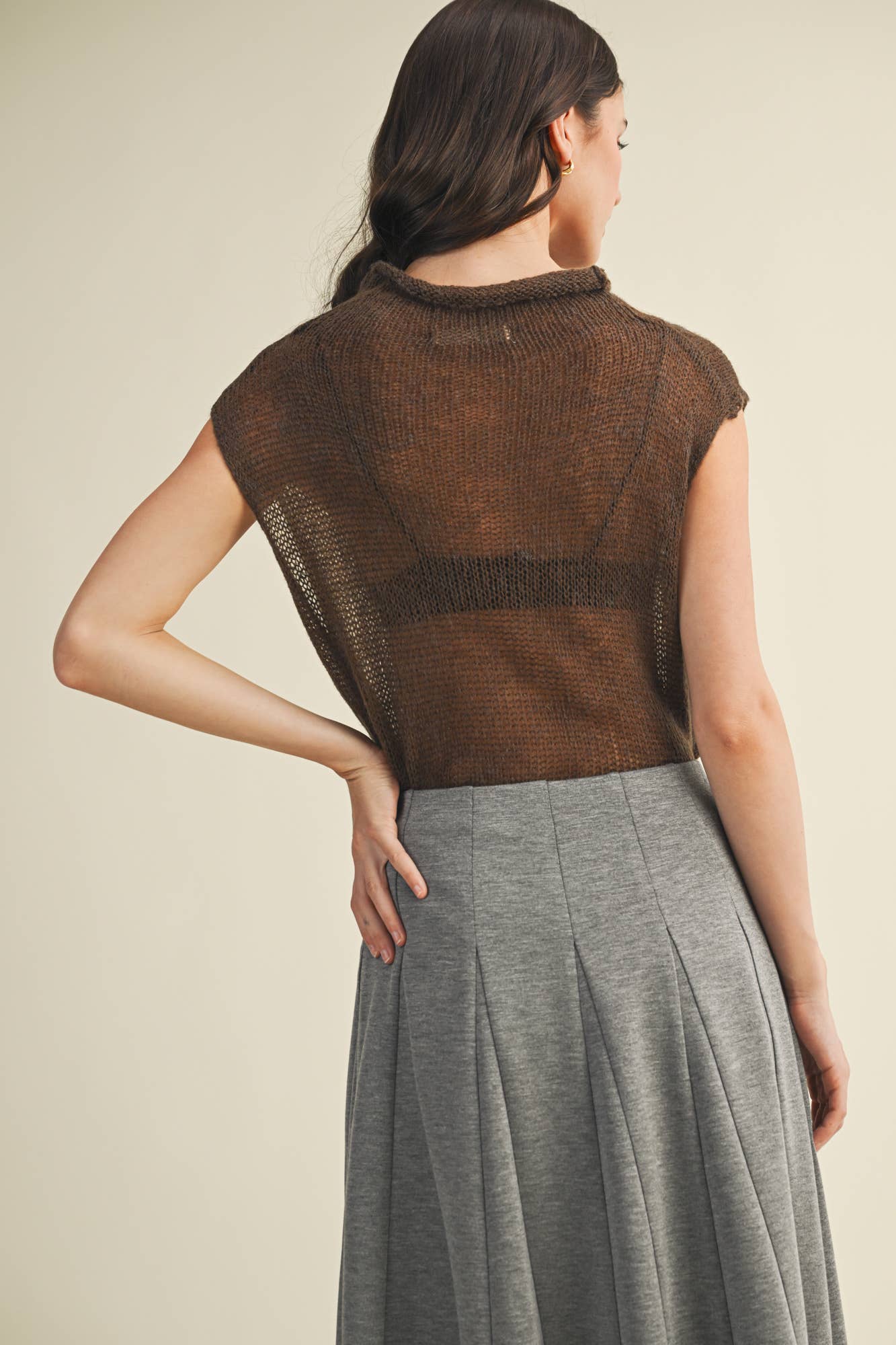 Ash Brown Sweater Top