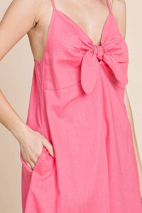 Tie Knot Linen Dress