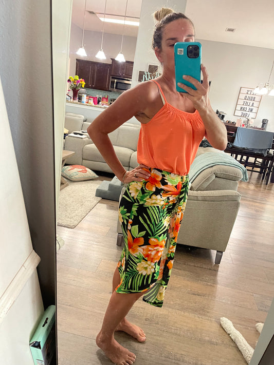 Tropical Venechia Wrap Skirt